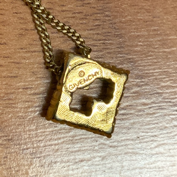 Authentic Givenchy Rhinestone Diamond Shaped Necklace - Picture 8 of 8